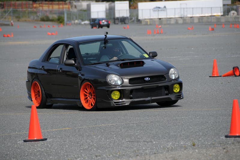 2002 Subaru Impreza WRX with 18x10 Rota SVN wheels