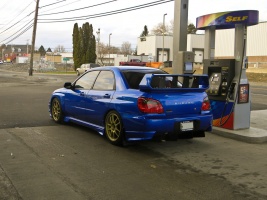 2005 Subaru Impreza with 17x8 Rota Torque wheels