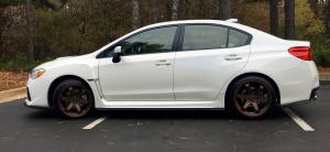 2015 Subaru WRX with 18x9.5 Rota Grid wheels