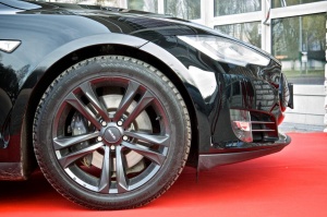 2013 Tesla Model S with 19x8.5 Mak Bimmer wheels