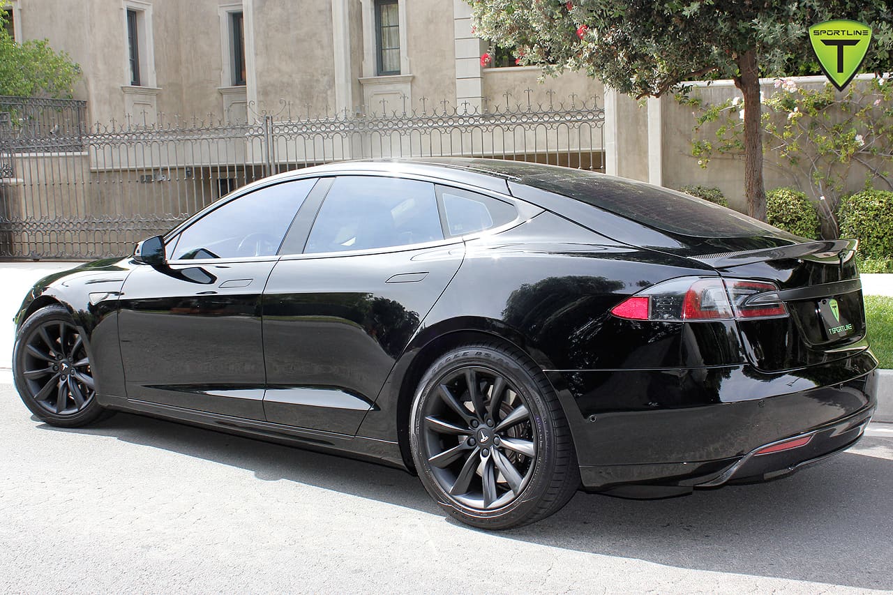 2014 Tesla Model S with 19x8.5 TST wheels