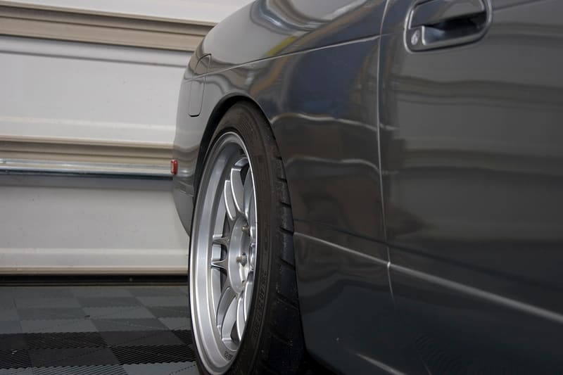 1990 Nissan S13 with 17x9 Enkei RPF-1 wheels