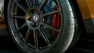2013 Tesla Model S with 21x9 HRE P43SC wheels