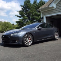 2014 Tesla Model S with 20x8.5 Avant Garde M590 wheels