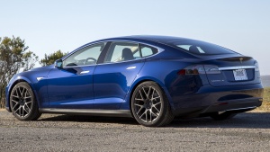 2015 Tesla Model S with 20x9 TSW Nurburgring wheels