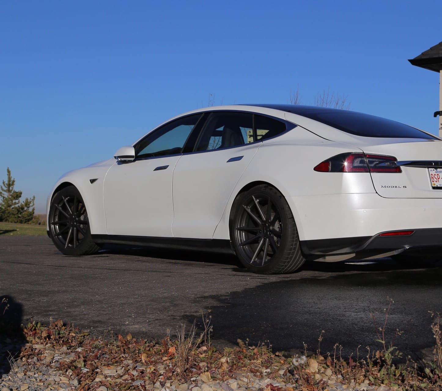 2015 Tesla Model S with 20x9 TSW Bathurst wheels