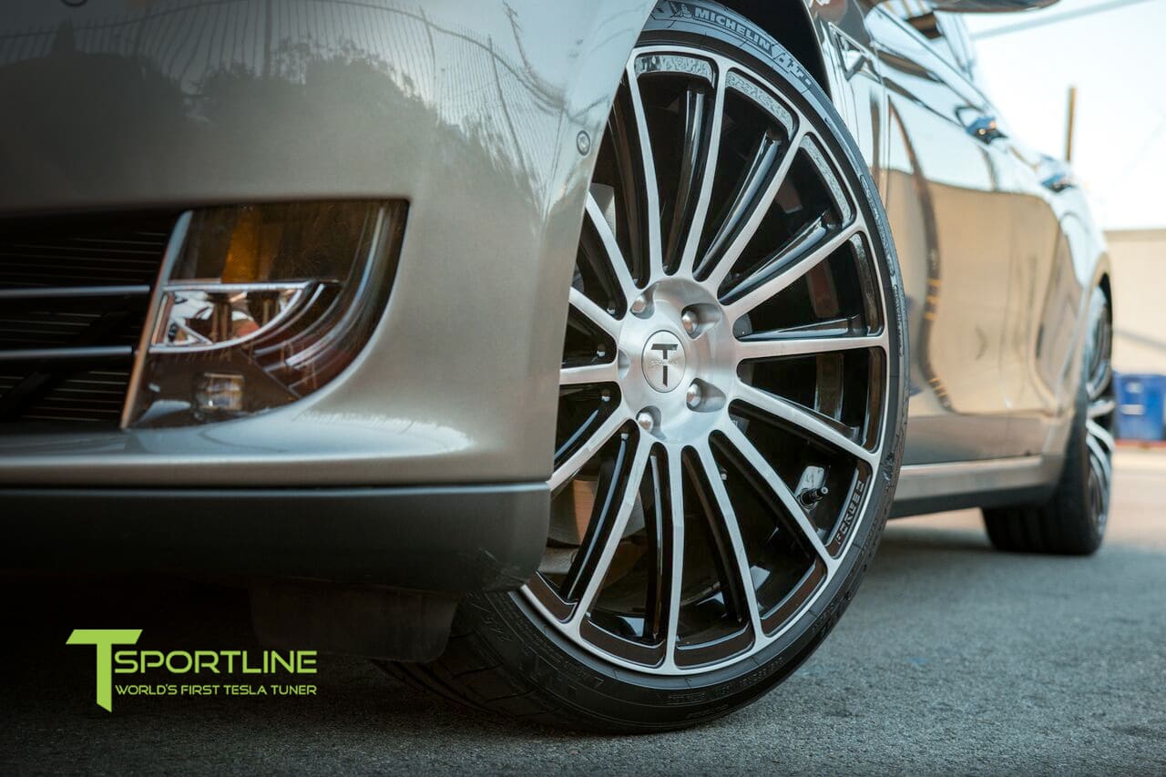 2014 Tesla Model S with 21x9 TS 114 wheels