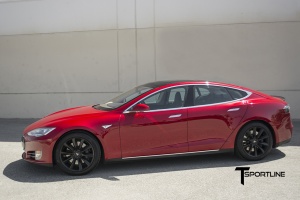 2014 Tesla Model S with 19x8.5 TST wheels