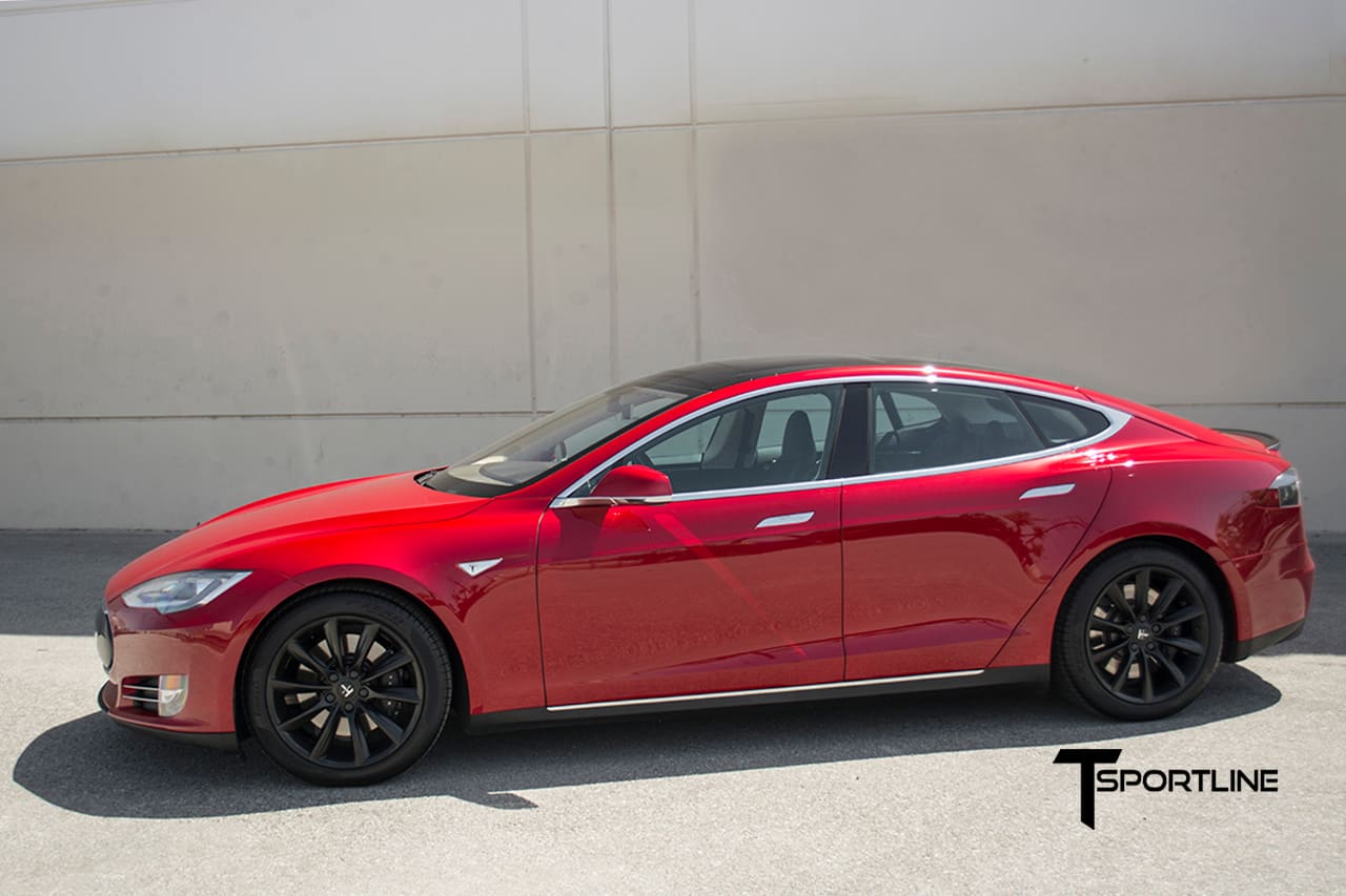 2014 Tesla Model S with 19x8.5 TST wheels
