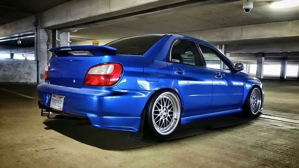 2002 Subaru Impreza WRX with 18x9.5 Linea Corse LeMan wheels