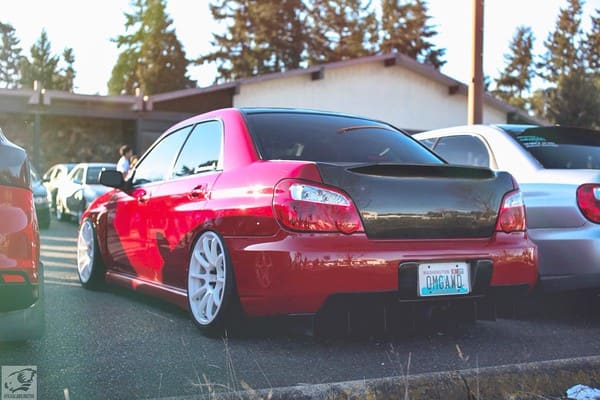 2004 Subaru Impreza WRX with 18x9 Rota G-Force wheels