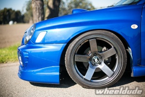 2002 Subaru Impreza WRX with 18x9.5 Rota HG5 wheels