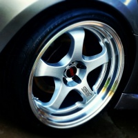 2008 Subaru Legacy with 18x9.5 Rota D2-EX wheels