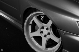 2002 Subaru Impreza WRX with 18x10 Rota RT5 wheels