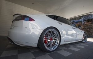 2015 Tesla Model S with 21x9 Work Gnosis CV202 PP2 wheels