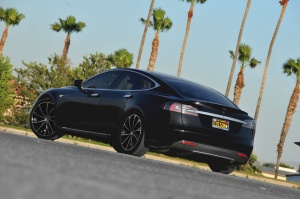 2015 Tesla Model S with 21x9 Axis Model S wheels
