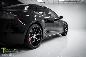 2015 Tesla Model S with 21x9 TSportline 115 wheels