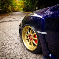 2014 Subaru Impreza WRX with 18x9.5 Rota P1-R wheels