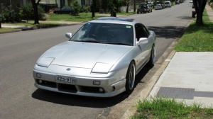 1998 Nissan S13 with 17x8 Work VS-MX wheels