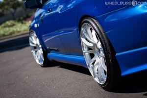 2003 Subaru Impreza with 18x9.5 Rota PWR wheels