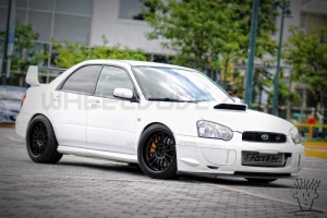 2004 Subaru Impreza with 18x10 Rota SVN wheels
