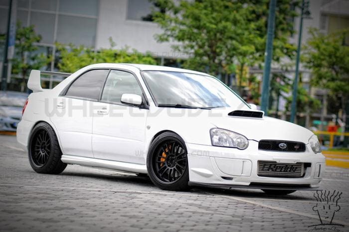 2004 Subaru Impreza with 18x10 Rota SVN wheels