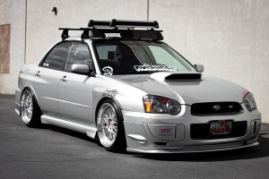 2004 Subaru Impreza with 18x9.5 Linea Corse LeMan wheels