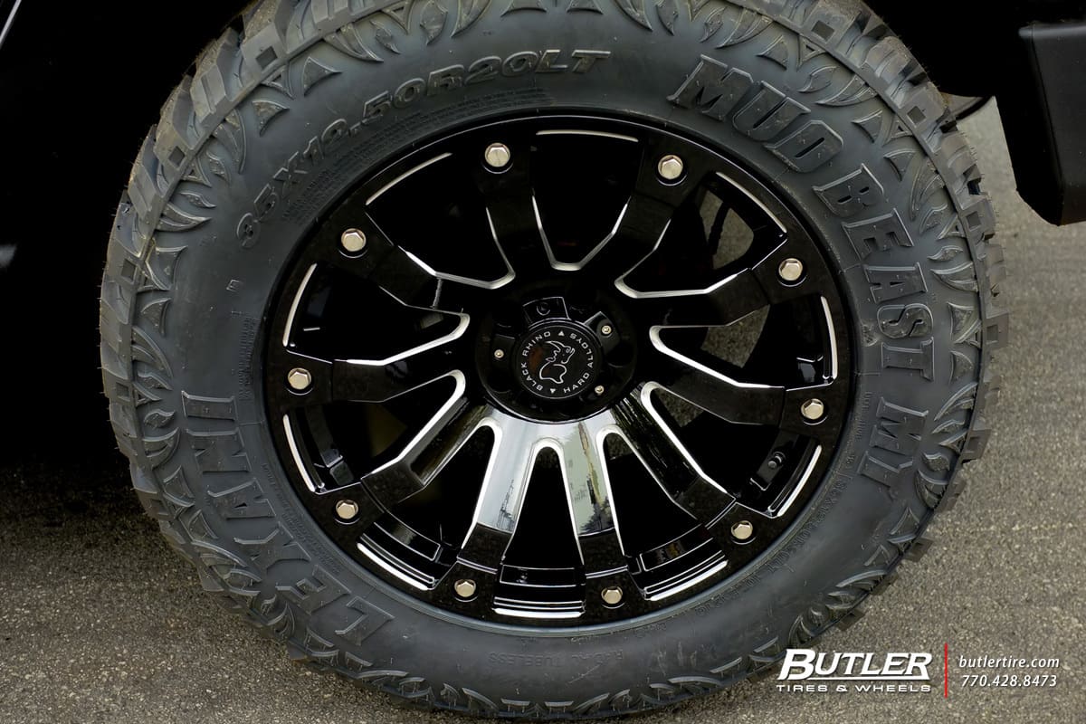 2014 Jeep Wrangler Unlimited with Black Rhino Selkirk wheels