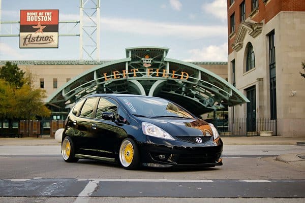 2009 Honda Fit with 16x8.5 BBS RS wheels