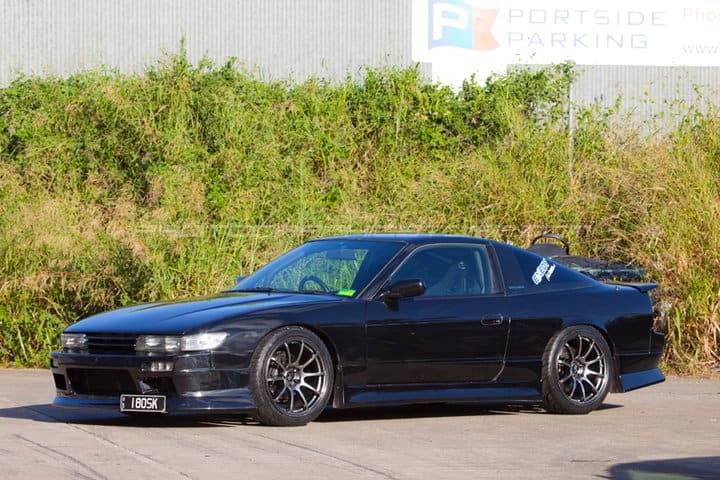 1992 Nissan S13 with 18x9 Rota G-Force wheels