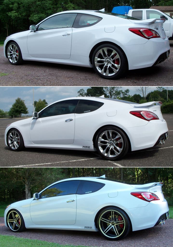 2014 Hyundai Genesis Coupe with 20x9 Lorenzo WL197 wheels