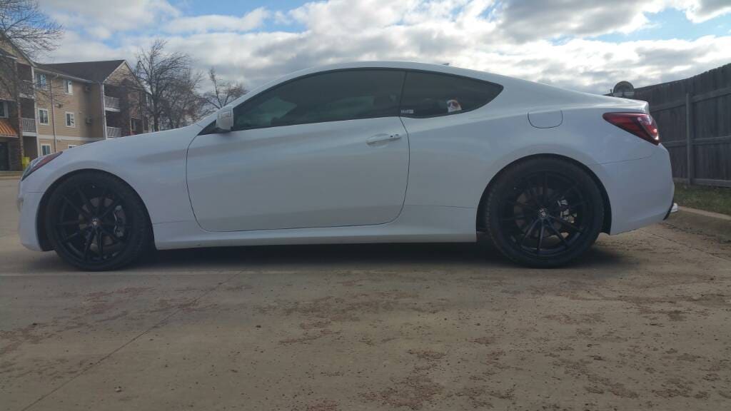 2015 Hyundai Genesis Coupe with 20x8.5 Konig Oversteer wheels