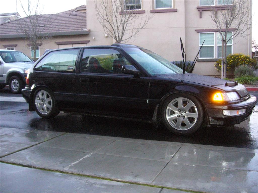 1989 Honda Civic with 15x7 Honda 2000 Si Rims wheels