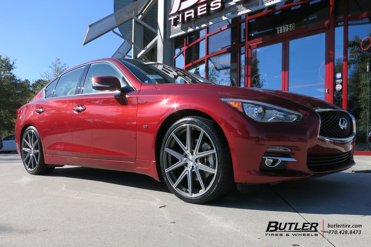 2015 Infiniti Q50 with TSW Rouge wheels