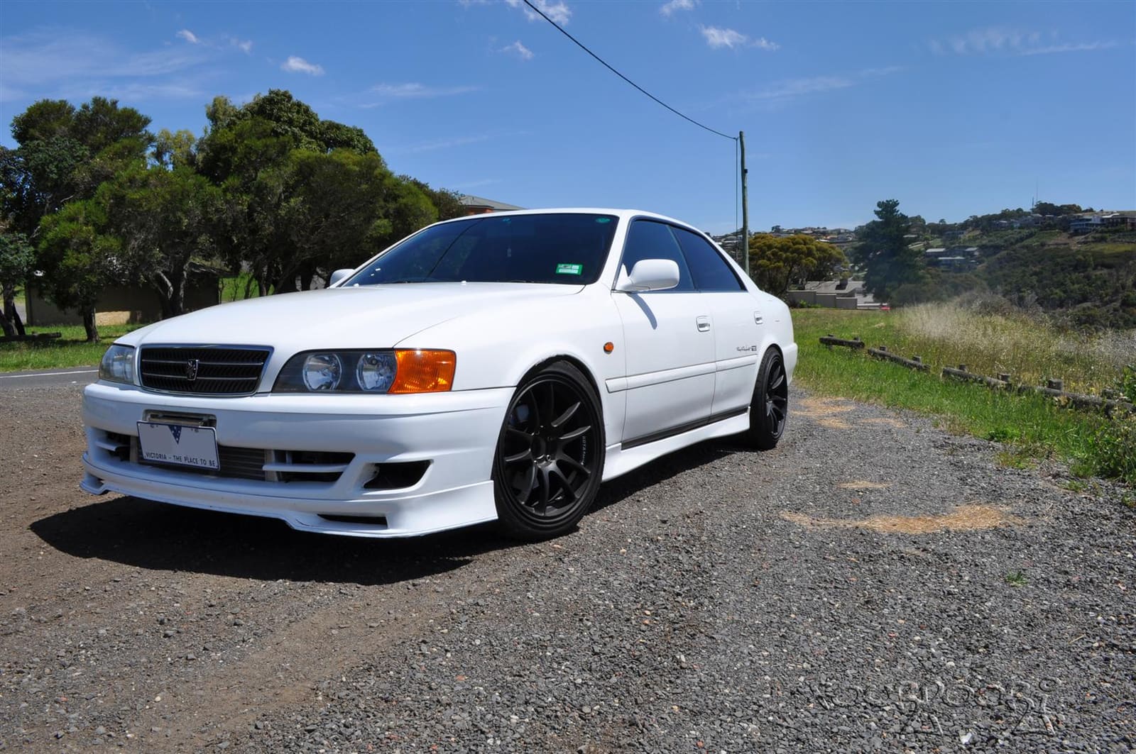 1998 Toyota Chaser with 18x8.5 Koya CR-Tek wheels