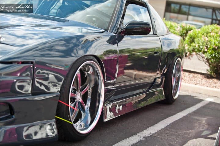 1989 Nissan S13 with 18x9.5 Work VS-KF wheels