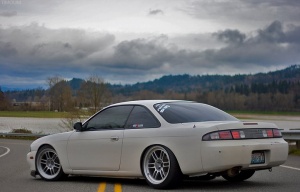 1995 Nissan S14 with 17x9.5 Enkei Rpf1 wheels