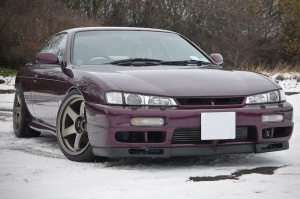 1997 Nissan S14 with 18x9.5 Rota GTR wheels