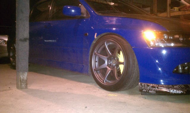 2006 Mitsubishi Lancer Evolution with 17x9.5 MB Battle wheels