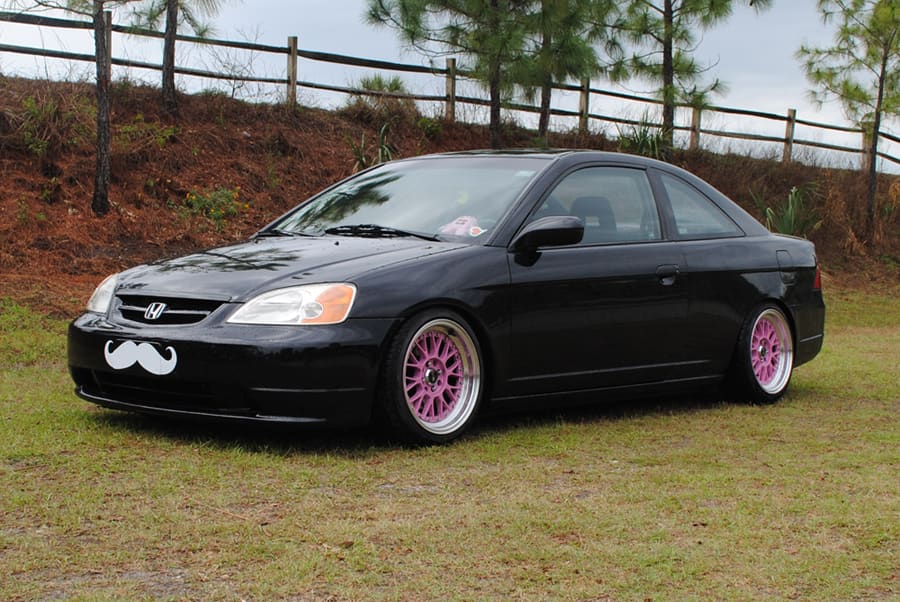 2003 Honda Civic with 16x8 XXR 521 wheels
