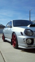 2002 Subaru Impreza WRX with 18x8.5 wheels