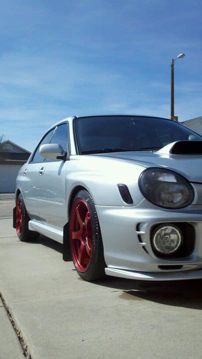 2002 Subaru Impreza WRX with 18x8.5 wheels