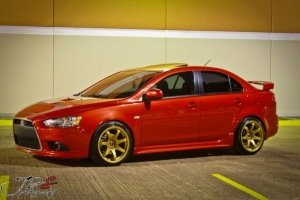 2010 Mitsubishi Lancer Evolution with 18x9.5 XXR 522 wheels