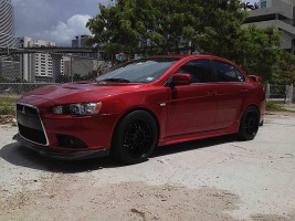 2010 Mitsubishi Lancer Evolution with 18x8.5 Enkei RPF1 wheels