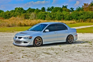2006 Mitsubishi Lancer Evolution with 17x9.5 MB Battle wheels