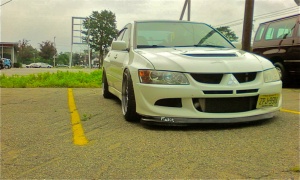 2004 Mitsubishi Lancer Evolution with 18x9.5 Linea Corse LeMan wheels
