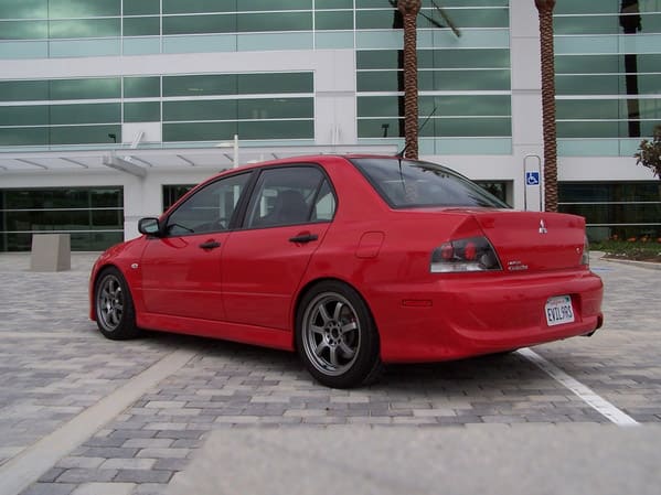 2003 Mitsubishi Lancer Evolution with 17x8.5 Gramlights 57S wheels