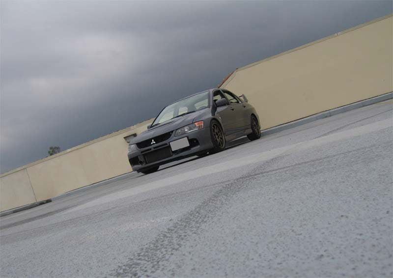 2008 Mitsubishi Lancer Evolution with 18x8.5 Volk Racing CE28 wheels