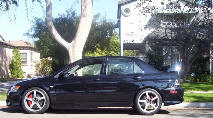 2004 Mitsubishi Lancer Evolution with 18x8.5 Prodrive GC-05F wheels