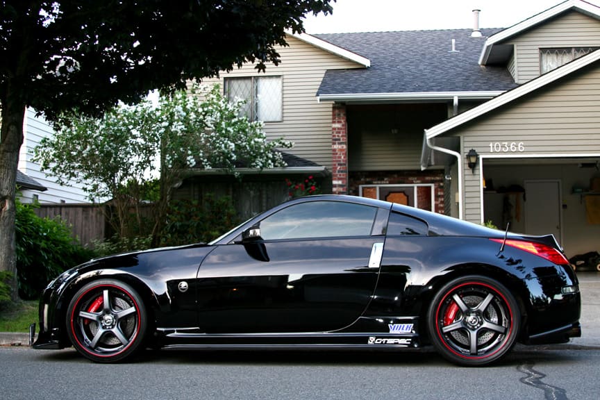 2005 Nissan 350Z with 19x9.5 Rays Engineering Volk Racing GT-S wheels